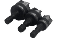 Набор зенкеров по дереву 12 мм, 16 мм, 19 мм Vertextools  3 шт/упак Арт. 0987-12-16-19