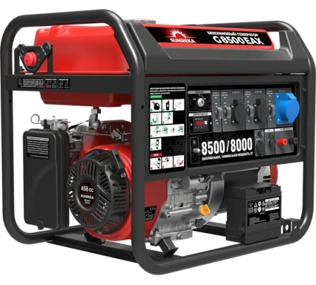 Генератор бенз SUNREKA G3500EAX 3/3,5кВт 220В эл.старт Арт. 211002
