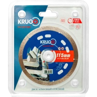 Диск алм KRUGO MASTER 115*22.2мм сплошной КГ, Кер Арт. 81011150226