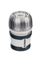 Соединитель 3/4" для шланга металлический с аквастопом ELITECH Garden HF 012MWS Арт. HF 012MWS