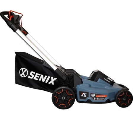 Газонокосилка акк. SENIX LPSX6-H-EU COMBO X6 60V*4Ач Li-Ion 53см 40/100мм 62л цент.рег. 2Акк и ЗУ Арт. LPSX6-H-EU COMBO