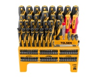 TOLSEN Набор отверток "GRIPro", вставки(биты),  на подставке, 100 предметов