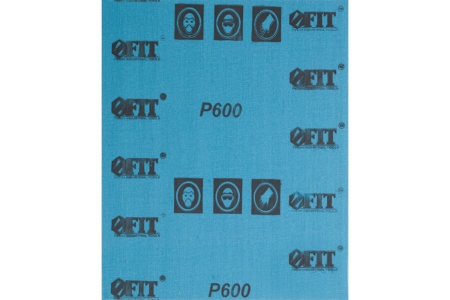 Шлифлист,230х280мм,P600,10шт,водостойкая бум. основа FIT Арт. 38202