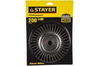 Щетка дисковая для УШМ витая 200мм, 22,2мм STAYER Арт. 35120-200