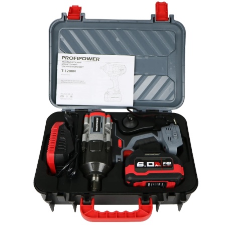 Гайковерт акк. уд. PROFIPOWER T-1200N 3/4" 18V*6Ah Li-ion 1200Нм акк З/У кейс Арт. E0244