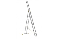 Лестница трехсекционная алюминиевая 3х16  профессиональная Алюмет