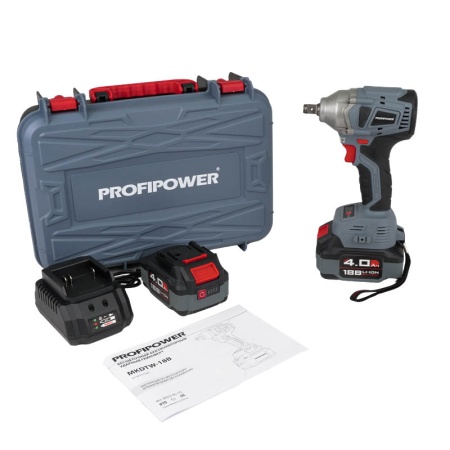 Гайковерт аккумуляторный PROFIPOWER MKDTW-18B 1/2 18V*4Ah 330Нм 2 акб ЗУ кейс Арт. E0081