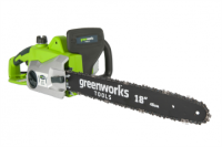 Пила цепная эл. GREENWORKS GCS2046 1.8кВт, 45см(18"), 1.3мм, 3/8" 63 зв. Арт. 20037