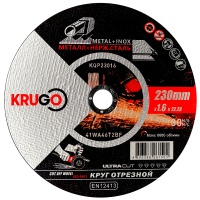 Диск отрезной по металлу KRUGO 230х1.6х22.23мм Арт. KQP23016