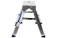 Стремянка 2-сторонняя Алюмет алюминиевая 2-х ступ Арт. AD7202