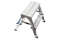 Стремянка 2-сторонняя Алюмет алюминиевая 2-х ступ Арт. AD7202
