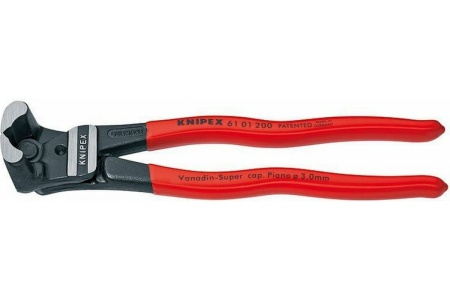 Болторез 200мм торцевой KNIPEX особой мощности, фосфатированный, обливные ручки Арт. KN-6101200