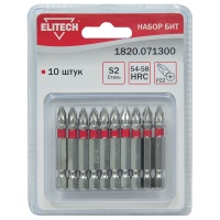 Бита PZ2 50мм Elitech 10шт/уп Арт. 1820.071300