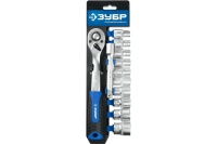 Набор головок с трещеткой 6 гран. 1/2" 12 предм. 10-24мм ЗУБР ТБ-12 Арт. 27647-H12_z01