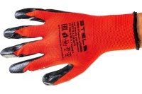 Перчатки полиэфирные с черным нитрильным покрытием маслобензостойкие, L, 15 класс Stels Арт. 67870