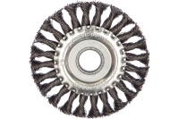 Корщетка-колесо 125мм, стальная витая проволока, посадка 22,2 мм, для УШМ FIT Арт. 39103