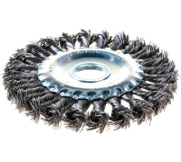 Корщетка-колесо 125мм посадка 22.2мм плоская, крученая металлическая проволока Сибртех Арт. 746327
