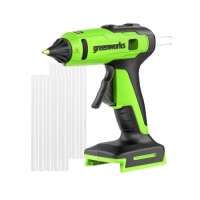  Пистолет клеевой акк.GREENWORKS  24V G24GLG,150°С,нагрев 90 сек,стержни 11 мм,антикапля,1х2Ач,ЗУ,кор(3502207CUA)