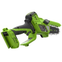 24В Цепная мини пила аккумуляторная Greenworks CS2410A,10см, бесщёточная, c 1хАКБ 4Ач и ЗУ