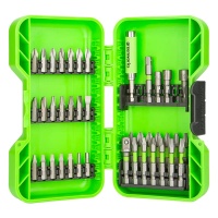 Набор бит/торц. головок/адаптеров GREENWORKS 40шт. в кейсе Арт. 2944207