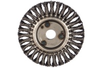 Корщетка-колесо 150мм, стальная витая проволока, посадка 22,2 мм, для УШМ FIT Арт. 39105