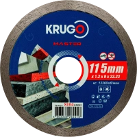 Диск алм KRUGO MASTER 115*22.2мм ультратонкий сплошной Арт. 81041150242
