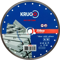 Диск алм KRUGO MASTER Турбо 350*25.4мм по ж/бетону Арт. 81063500263