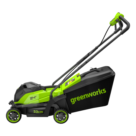 Газонокосилка акк. GREENWORKS GD24LM331 24V Li-Ion 33см 25/70мм 30л цент.рег. без акк. и З/У Арт. 2520607