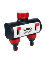 Распределитель потоков 2-х канальный премиум с переходниками 3/4 и 1 HF 003 ELITECH Garden Арт. HF 003