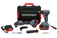 Набор акк инстр. PROFIPOWER УШМ E0080 и дрель-шуруповерт T0056 20В*4.0Ач Li-ion 2акк З/У Арт. E0220M1