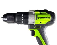 Дрель-шуруповерт акк GREENWORKS GD24DD60 24V Li-Ion 60Нм бесщет.дв. 2 скор. Арт. 3704107