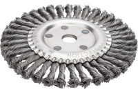 Корщетка-колесо 200мм, плоская крученая проволока, посадка 22,2, для УШМ Elitech Арт. 1820.073700