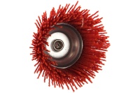 Корщетка-чашка 75мм, нейлоновая со штифтом, для дрели, FIT