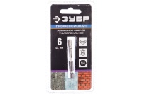 Cверло вакуумное алмазное трубчатое для дрели (HEX 1/4) 6мм по керамограниту ЗУБР Арт. 29865-06