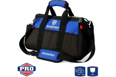 Сумка для инструмента WORKPRO 640D 510*260*290мм с шир. горлом на молнии с пластиковым дном Арт. WP281026
