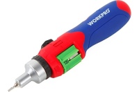 Отвертка реверсивная с храповым механизмом и автоматической сменой бит 24шт WORKPRO Арт. WP221056