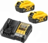 Набор аккумуляторов Dewalt 18V 5Ah DCB184 2шт + ЗУ DCB1104 Арт. DCB1104P2-QW