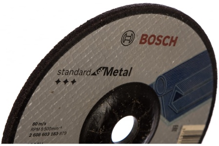 Диск шлифовальный по металлу BOSCH standart 180х6мм вогн Арт. 2608603183
