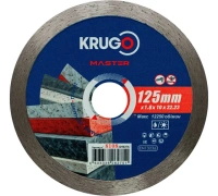 Диск алм KRUGO MASTER 10 125*22.2мм сплошной Арт. 81081250276