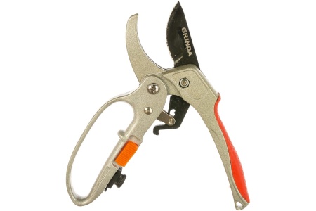 Секатор GRINDA G-15 200мм, плоскостной с алюминиевыми рукоятками с эфесом 8-423034_z01