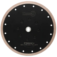 Диск алмазный KRUGO 230*М14*2.8мм (фланец) турбо по граниту Арт. RTB09AM14