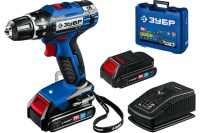 Дрель-шуруповерт акк ЗУБР DL-201-22 20V*2.0Ah Li-Ion 50Нм 2АКБ ЗУ Арт. DL-201-22