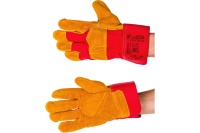 Перчатки спилковые комбинированные "Русский лев" Арт. ПЕР215