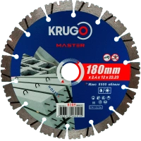 Диск алм KRUGO MASTER PRO 180*22.2мм сегмен. по бетону Арт. 81051800252