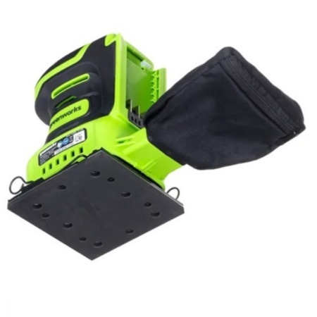 Плоская шлифмашина акк.GREENWORKS G24SS14, 115x140мм,5500 об/мин,ампл. 1,6 мм,1х2Ач,ЗУ,кор (3100507CUA)