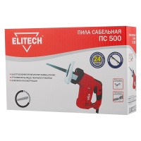 Пила сабельная Elitech ПС 500 500Вт, ход 20мм Арт. ПС 500