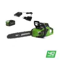 Пила акк. GREENWORKS GD40CS18K4 40V*4Ah 16" 3/8" 1.1мм 56зв. акк. и З/У Арт. 2005807UB