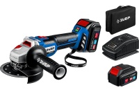 УШМ акк ЗУБР Профессионал AB-125 20V*4Ah Li-Ion 125мм, бесщет дв, 2 акк ЗУ Арт. AB-125-42