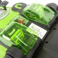 Газонокосилка Greenworks TwinForce G40LM49DBk4, 40v, 49 см, в комплекте с АКБ 4 А·ч и ЗУ (аккумуляторная, 2 ножа)