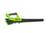 Воздуходув аккумуляторный GREENWORKS G40AB 40V 510 м.куб./ч без АКБ и ЗУ Арт. 2400807